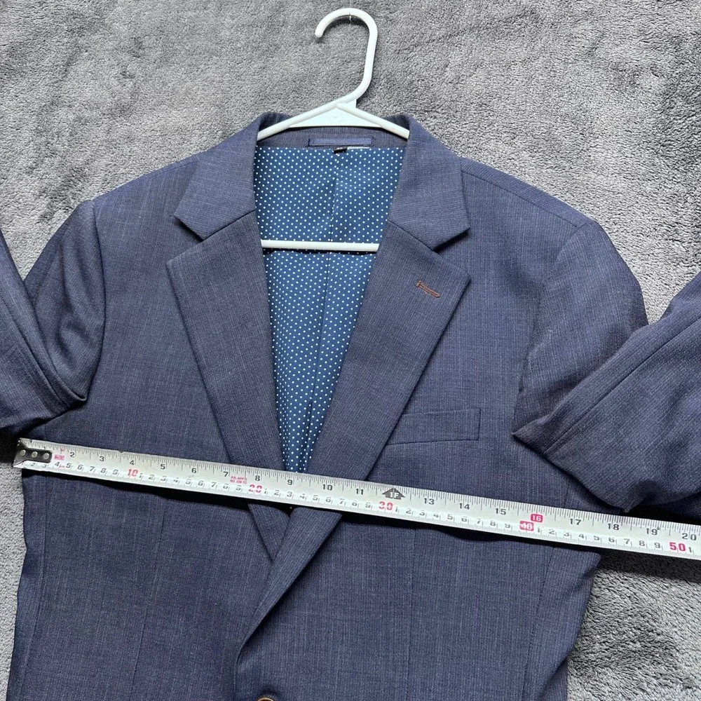 State And Liberty Athletic Fit Stretch Suit 2 Piece Blue Size 36R Pants 30x27